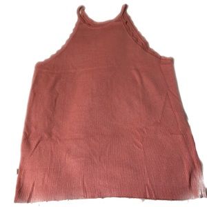 Pink scallop top - brand new - no tags